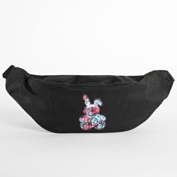 Sale Môme Sacoche Banane Lapin Graffiti Noir Rose