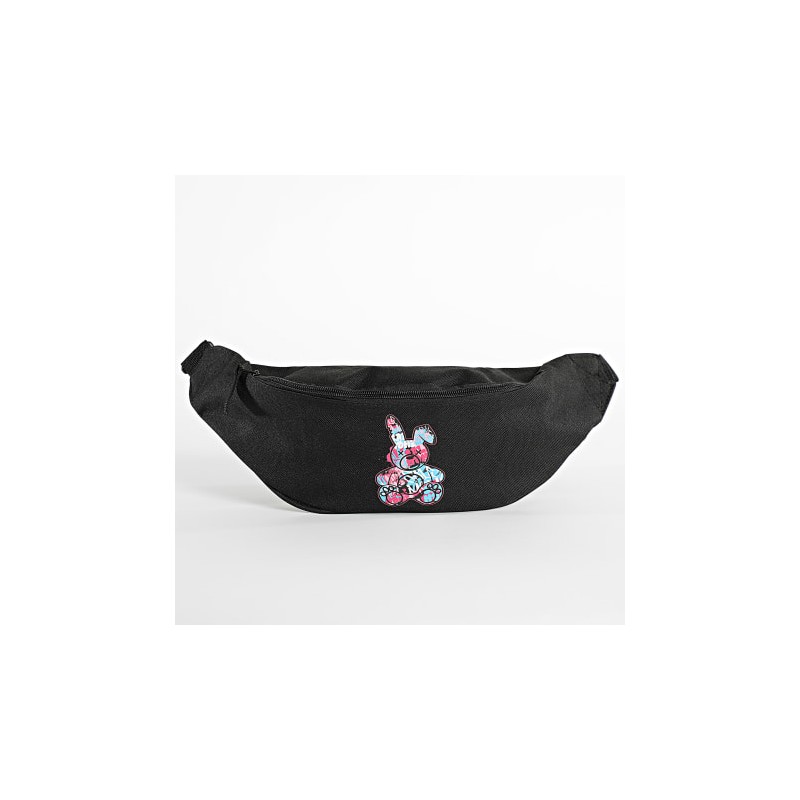 Sale Môme Sacoche Banane Lapin Graffiti Noir Rose