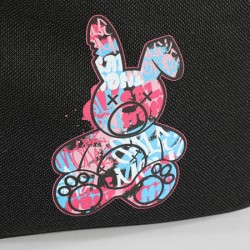 Sale Môme Sacoche Banane Lapin Graffiti Noir Rose