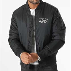 Sale Môme Veste Bomber Lapin Graffiti Head Noir Reflex Rose Fluo