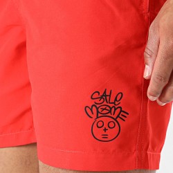 Sale Môme Short de Bain Toto Rouge Noir