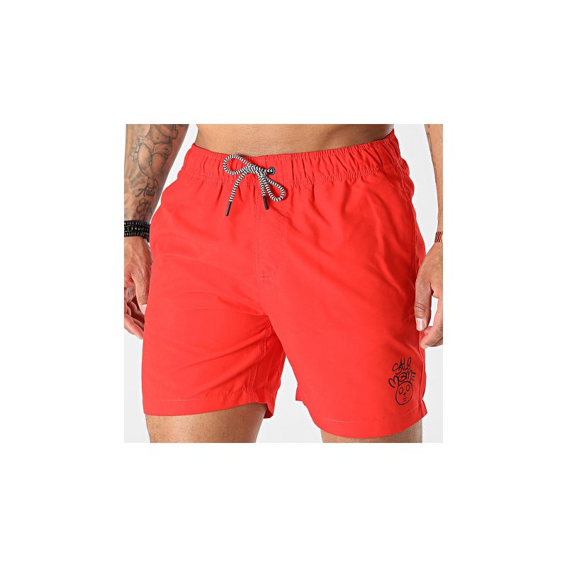 Sale Môme Short de Bain Toto Rouge Noir