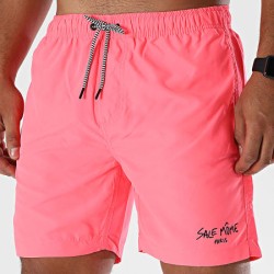 Sale Môme Short de Bain Scrip Rose Fluo