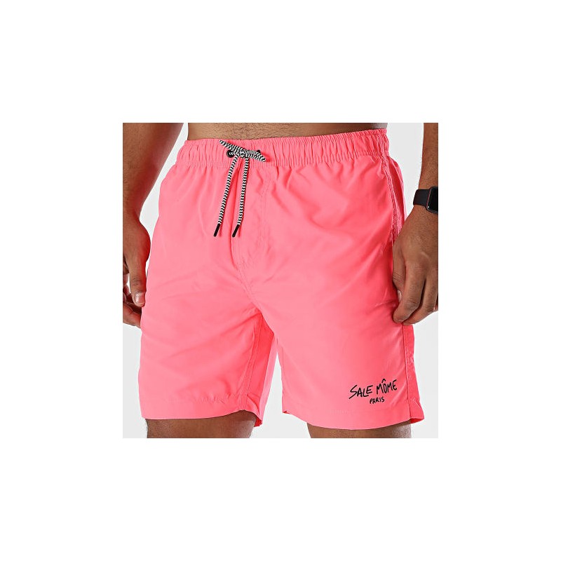 Sale Môme Short de Bain Scrip Rose Fluo