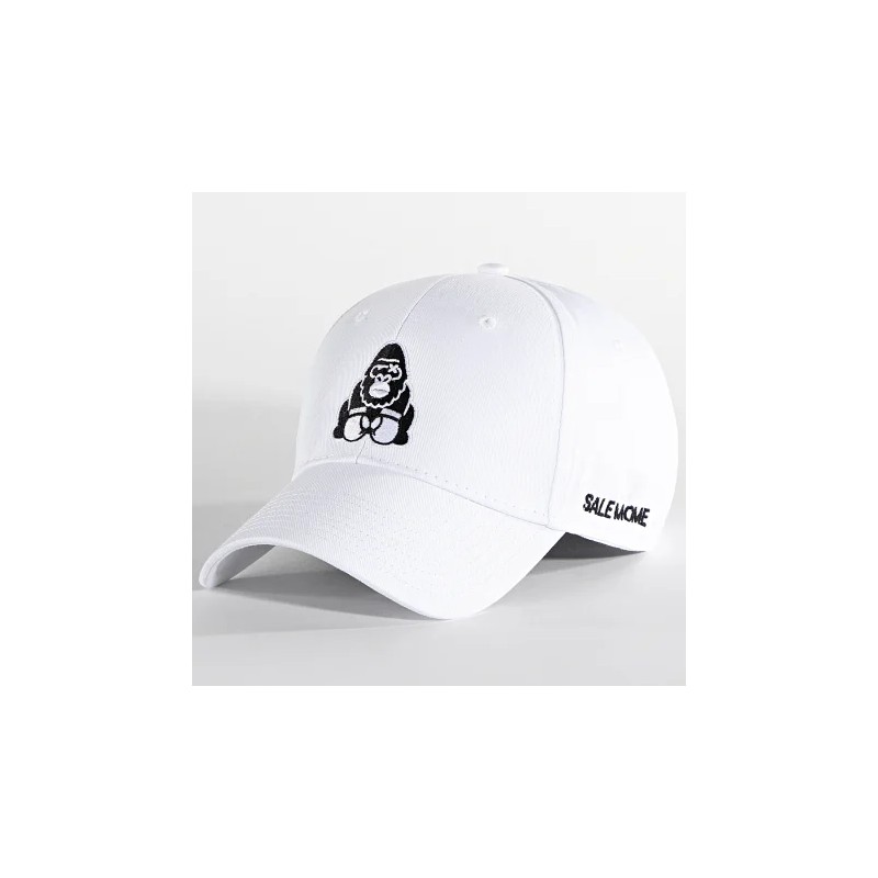 Sale Môme Casquette Gorille Blanc Noir