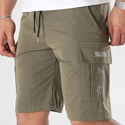 Sale Môme Short Cargo Lapin King Vert Kaki Gris