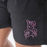 Sale Môme Short Cargo Lapin Noir Rose Fluo