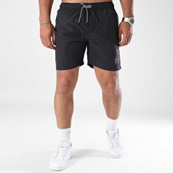 Sale Môme Short Cargo Lapin Noir Rose Fluo