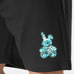 Sale Môme Short Jogging Lapin Graffiti Icy Noir