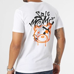 Sale Môme Tee Shirt Nounours Graffiti Head Blanc