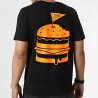 Sale Môme Tee Shirt Burger Noir Orange Fluo