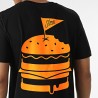 Sale Môme Tee Shirt Burger Noir Orange Fluo