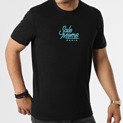 Sale Môme Tee shirt Glace Esquimau Noir Bleu Ciel