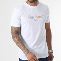 Sale Môme Tee Shirt Skeleton Blanc Orange Réfléchissant