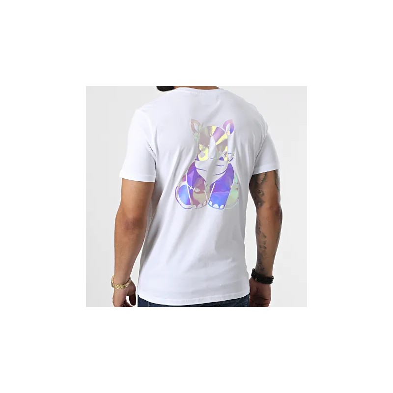 Sale Môme Tee Shirt Holo Laser Rhino Blanc