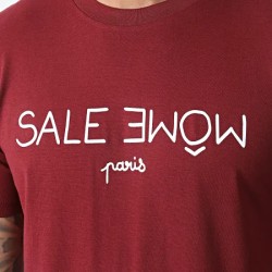 Sale Môme Tee Shirt Punition Bordeaux Blanc