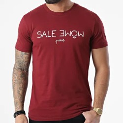 Sale Môme Tee Shirt Punition Bordeaux Blanc