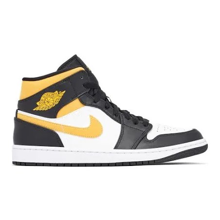 NIKE AIR JORDAN 1 MID BLACK UNIVERSITY GOLD