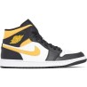 NIKE AIR JORDAN 1 MID BLACK UNIVERSITY GOLD