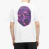 A BATHING APE TEE SHIRT BLANC CAMO PURPLE