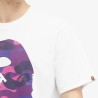 A BATHING APE TEE SHIRT BLANC CAMO PURPLE