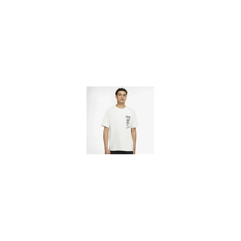 NIKE X STUSSY TEE SHIRT PEACE BLANC