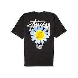 STUSSY TEE SHIRT NOIR FLOWER