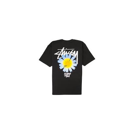 STUSSY TEE SHIRT NOIR FLOWER