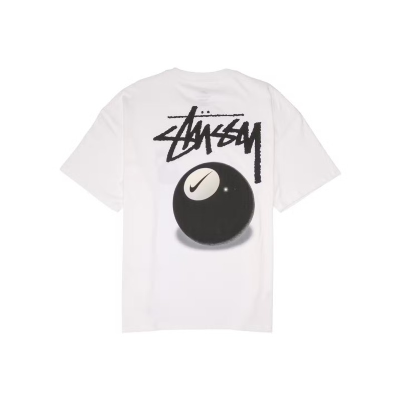 STUSSY X NIKE TEE SHIRT BLANC 8 BALL