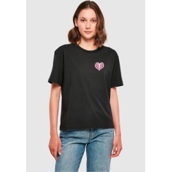 MISTER TEE TEE SHIRT NOIR HEART CAGE ROSE