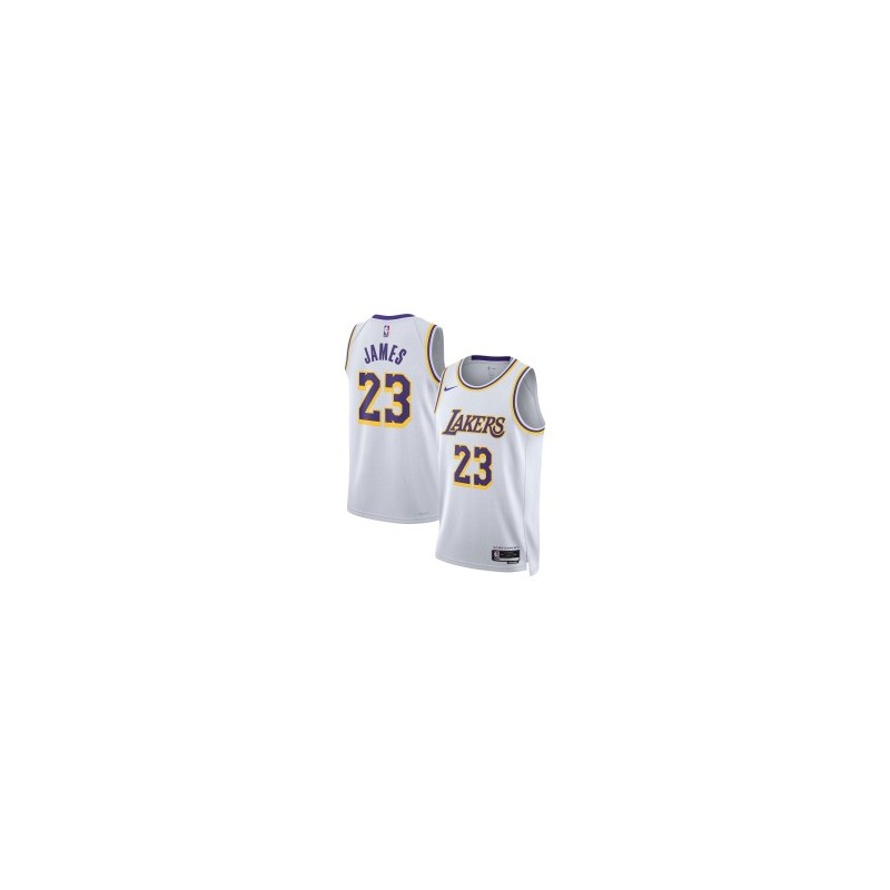 MAILLOT NBA NIKE REPLICA LAKERS LEBRON BLANC