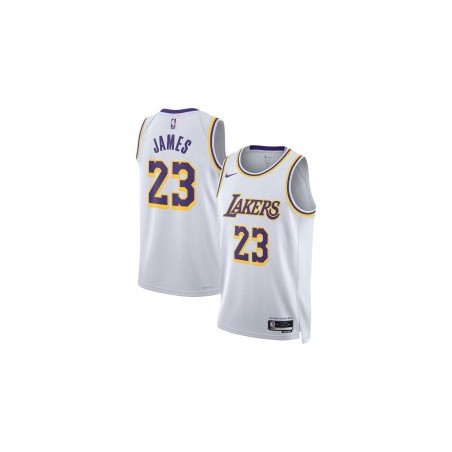 MAILLOT NBA NIKE REPLICA LAKERS LEBRON BLANC