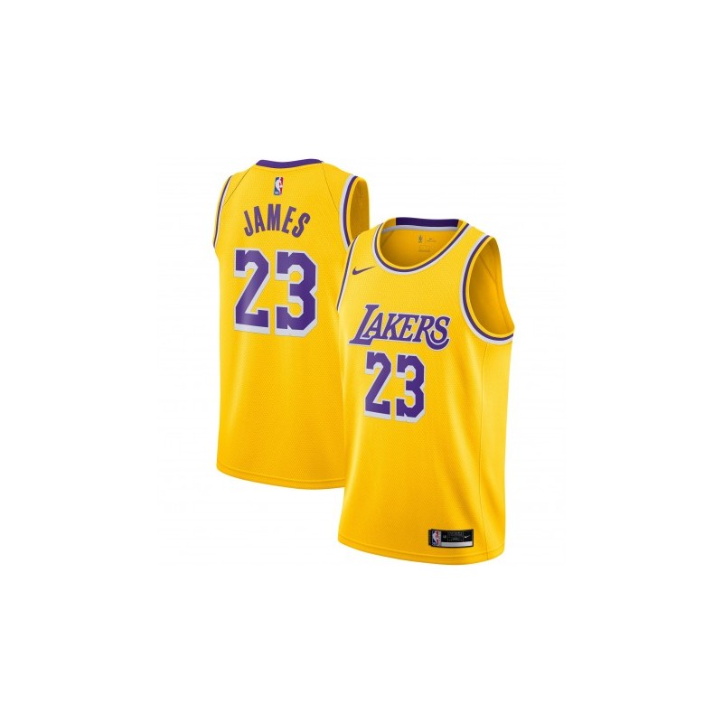 MAILLOT NBA NIKE REPLICA LAKERS LEBRON JAUNE