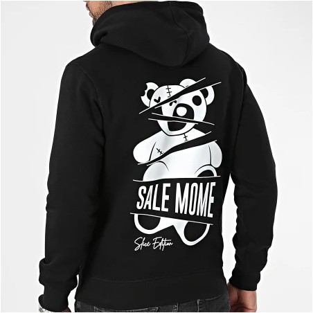 SALE MOME SWEAT CAPUCHE NOUNOURS SLIDE EDITION NOIR