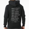 SALE MOME SWEAT CAPUCHE SALE LISTING NOIR BLANC