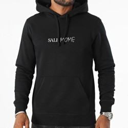 SALE MOME SWEAT CAPUCHE SALE LISTING NOIR BLANC