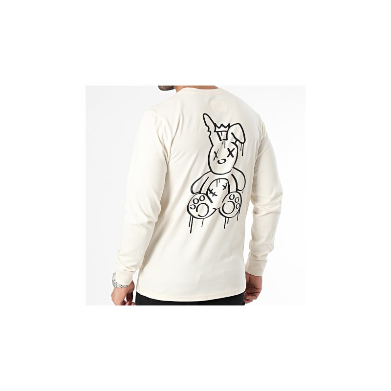 SALE MOME TEE SHIRT MANCHES LONGUES LAPIN KING BEIGE NOIR