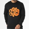 SALE MOME SWEAT CREWNECK NOUNOURS RECTO VERSO NOIR ORANGE