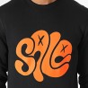 SALE MOME SWEAT CREWNECK NOUNOURS RECTO VERSO NOIR ORANGE