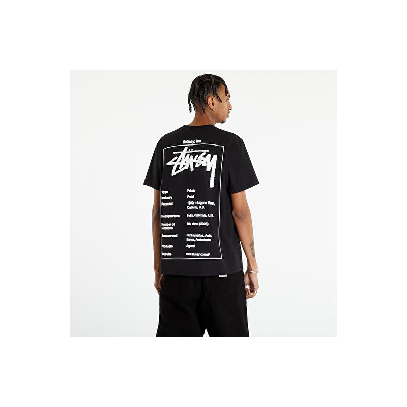 TEE SHIRT STUSSY NOIR/BLANC