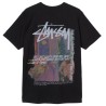 STUSSY TEE SHIRT NOIR TABLEAU ROSE