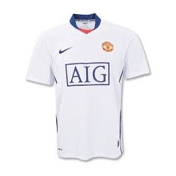 MAILLOT DE FOOT REPLICA NIKE MANCHESTER UNITED 08/09 BLANC