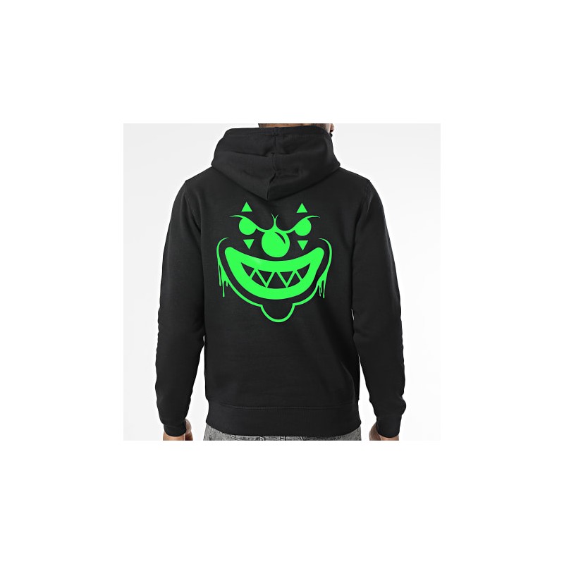 Sale Môme Sweat  Sale Clown Vert Fluo Noir