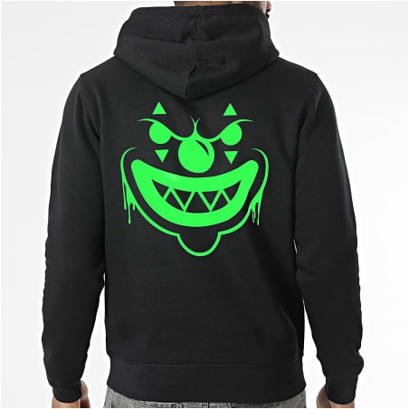 Sale Môme Sweat  Sale Clown Vert Fluo Noir