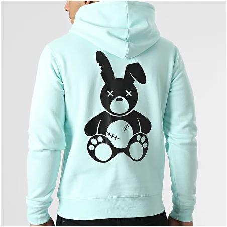 Sale Môme Sweat Lapin Vert Menthe Noir