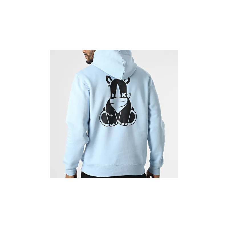 Sale Môme Sweat Rhino Bleu Ciel Noir