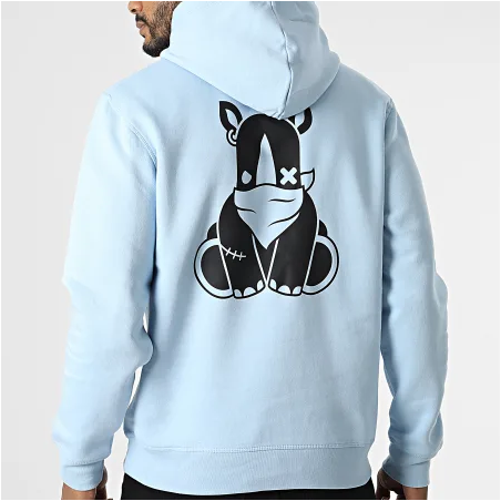 Sale Môme Sweat Rhino Bleu Ciel Noir