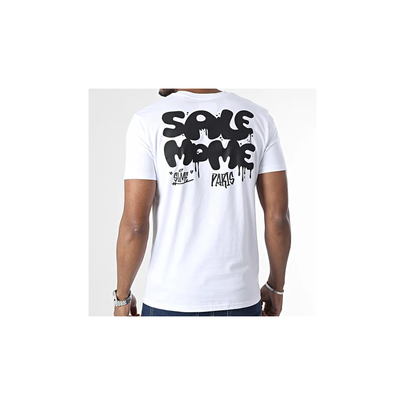 Sale Môme Tee Shirt Painttag Blanc/Noir