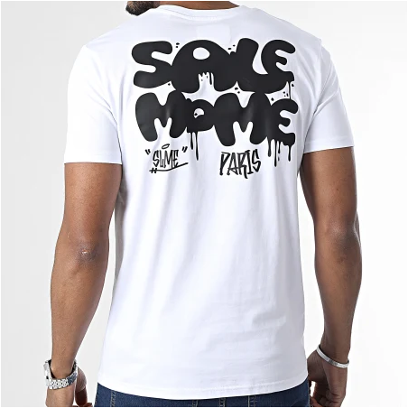 Sale Môme Tee Shirt Painttag Blanc/Noir