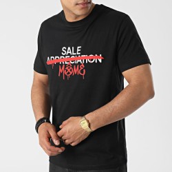 Sale Môme Tee Shirt Avertissement Noir/Rouge